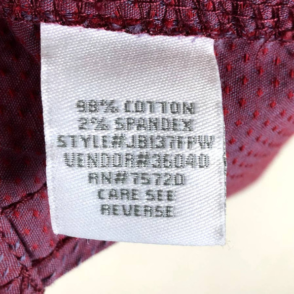 JB Holt Shirt Maroon Textured Athletic Fit Collared Button Down Size X Large - Picture 9 of 12